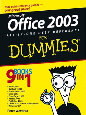 cover image of Office2003 All-in-One Desk Reference For Dummies
